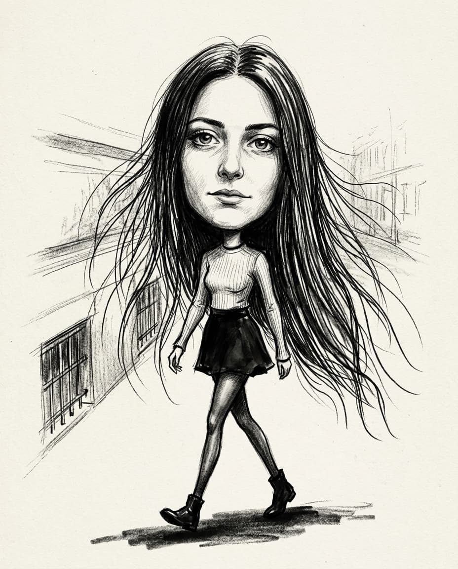 Charcoal Sketch Caricature