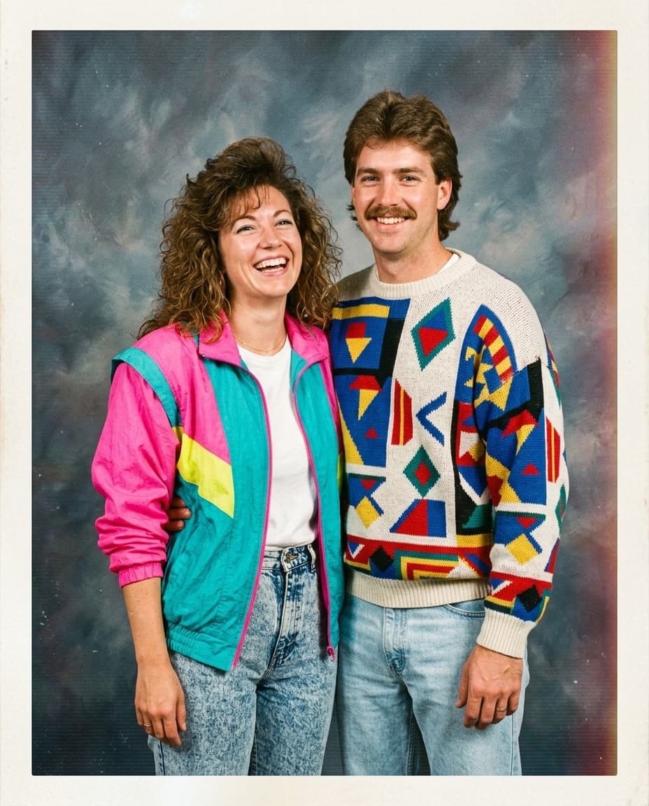 AI 80s Retro Couple Photo Generator